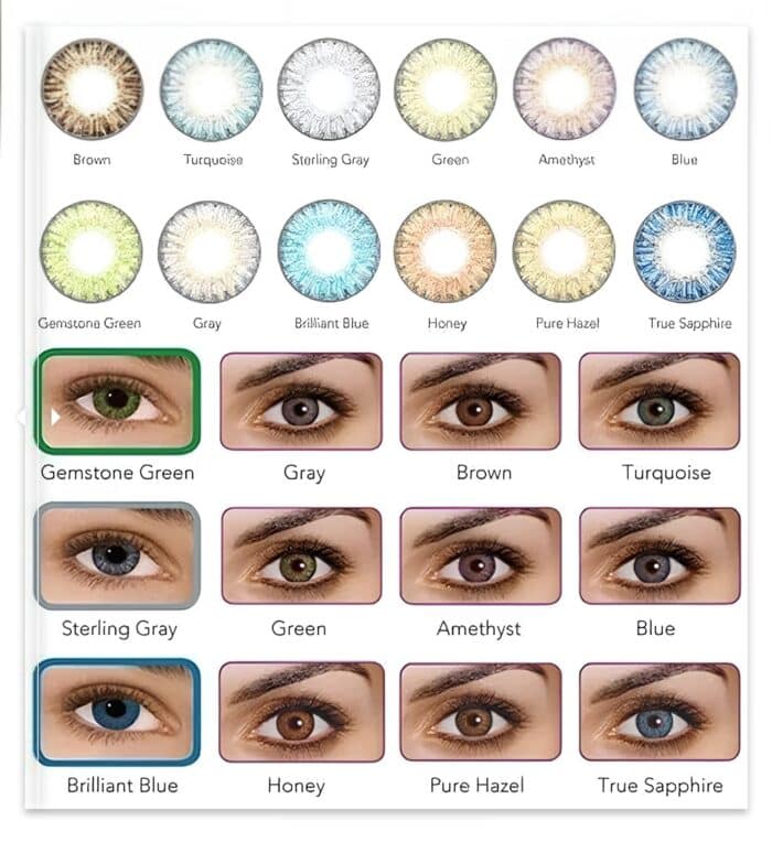 Contact Lenses Blue Green Honey Brown Gray - Image 4