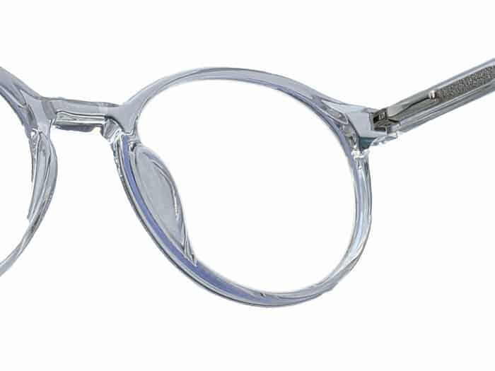 Light Blue Round Unisex Eyeglasses - Image 3