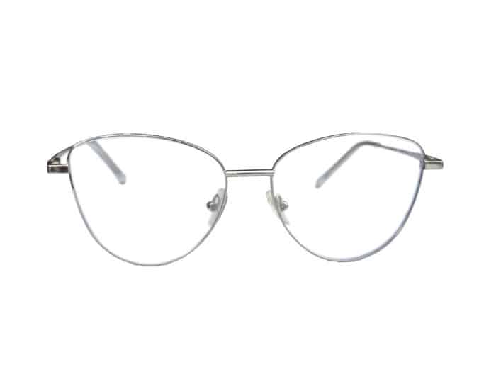 Stainless Silver Color Cat Eye Women Eyeglass - Image 1