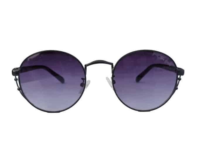 Black Oval Unisex Sunglass - Image 1