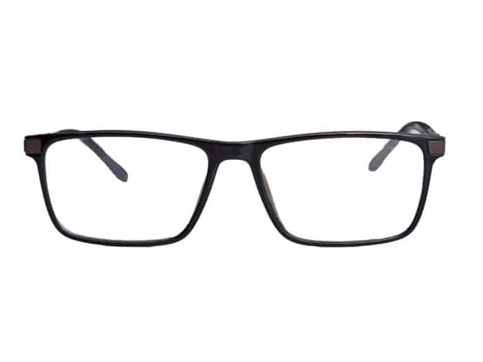 Brown Rectangular Unisex Eyeglasses - Image 1