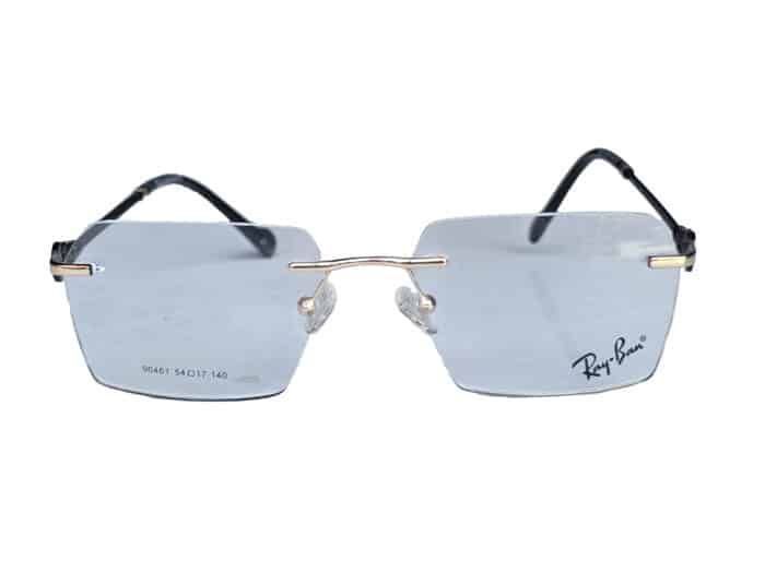 Hexagonal Unisex Rimless Eyeglasses - Image 1