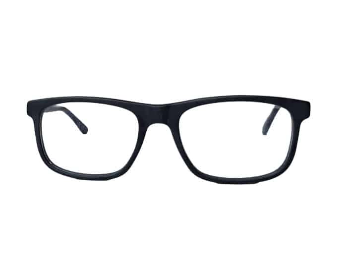 Black Rectangular Unisex Eyeglasses - Image 1
