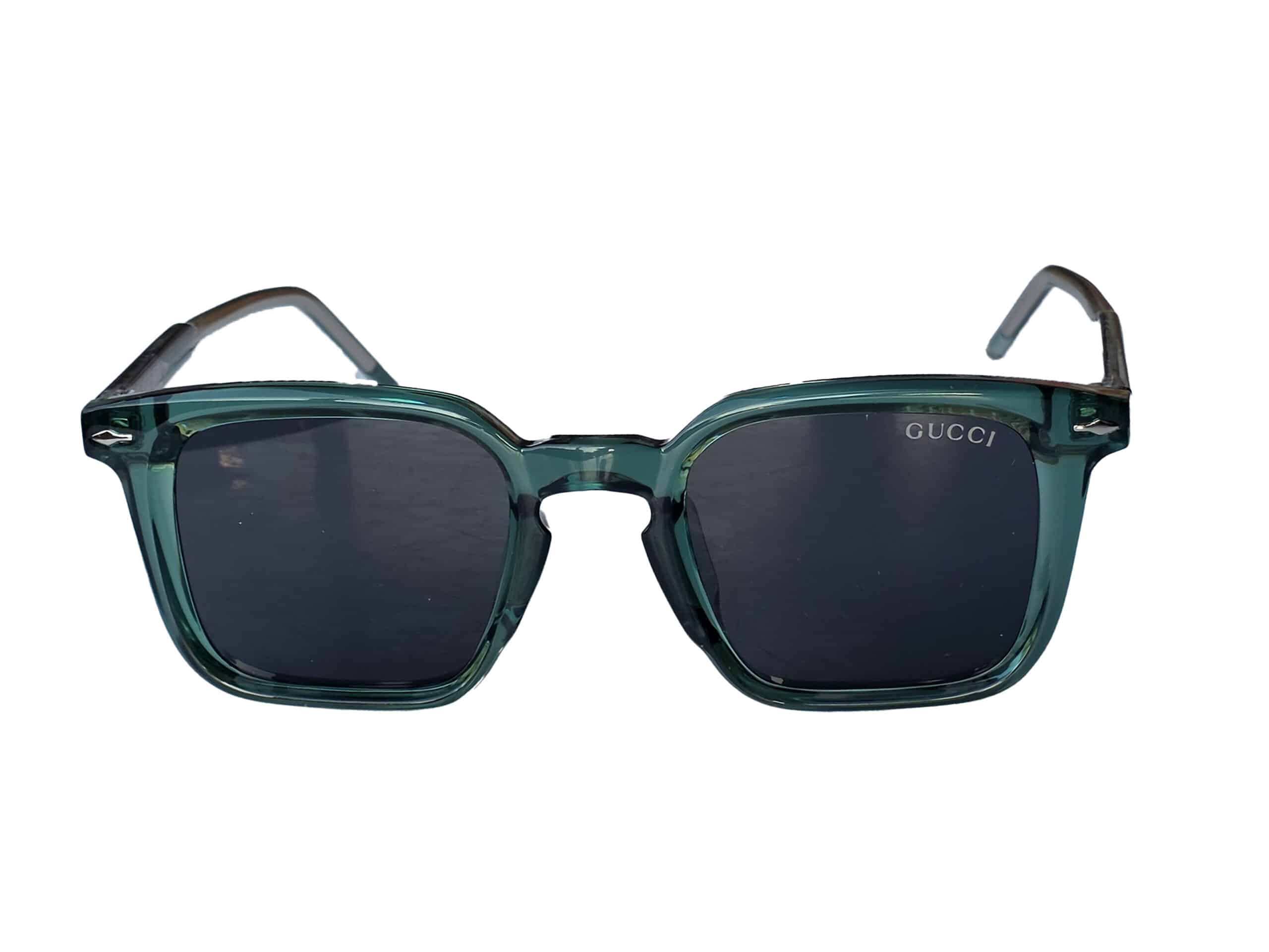 NS040044F Green Square Unisex Sunglasses - Image 1