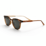 Premium Transparent Brown Square Round Sunglasses for Men & Women | UV Protection | Stylish Frame