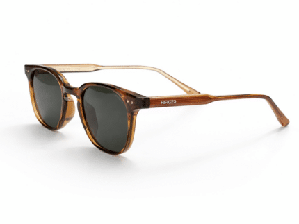 Premium Transparent Brown Square Round Sunglasses for Men & Women | UV Protection | Stylish Frame