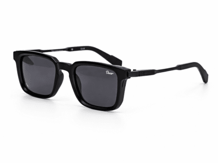 Oscar Premium Black Matte Square Sunglasses for Men & Women