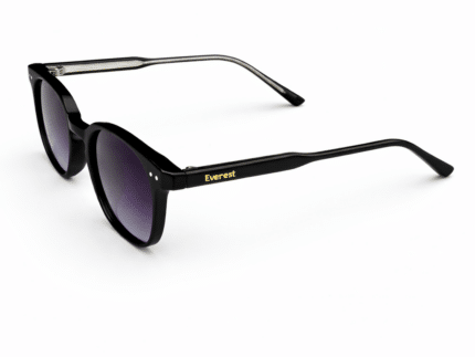 Everest Premium Black Square Sunglasses for Men & Women – UV Protection Gradient Purple Lens | Stylish Lightweight Frame